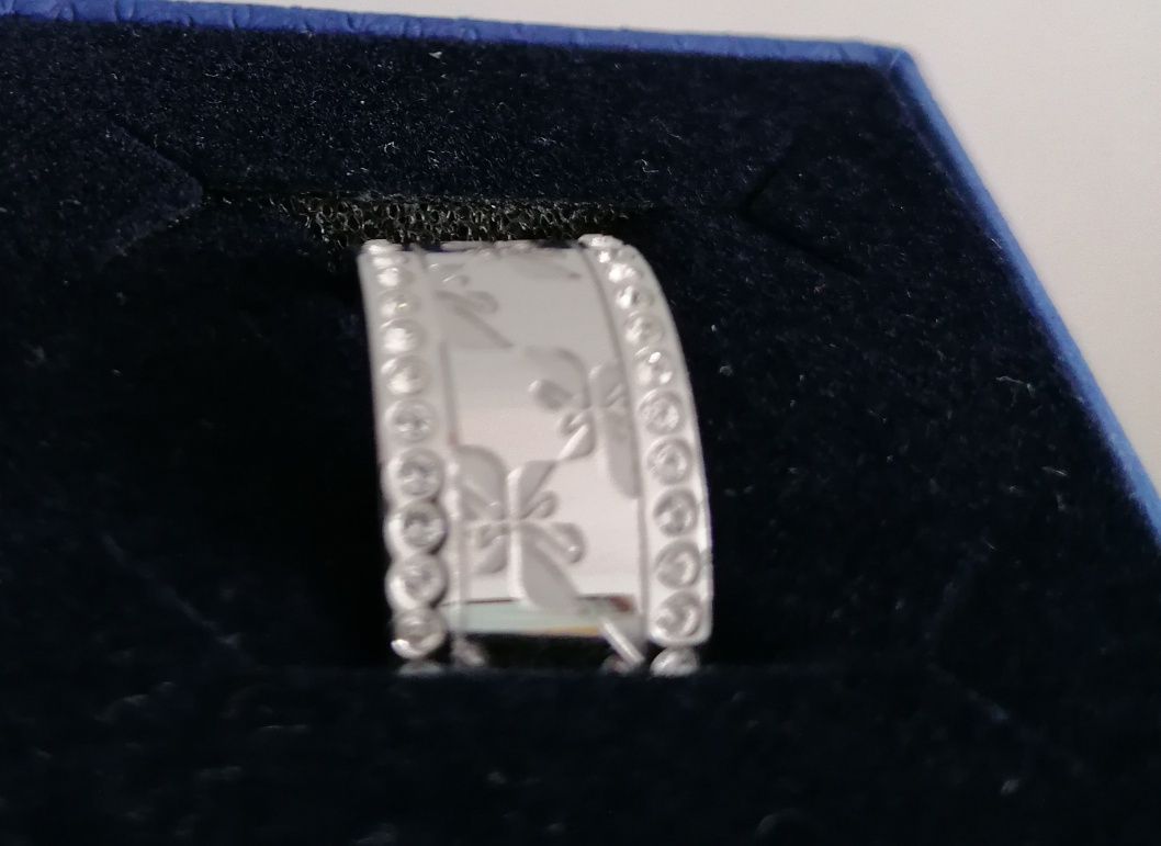 Pierścionek Swarovski srebro kryształki łabędzie r. 55/54 unikat