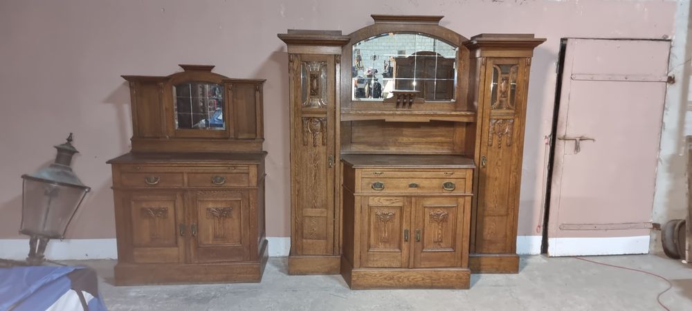 Kredens Secesyjny Dębowy