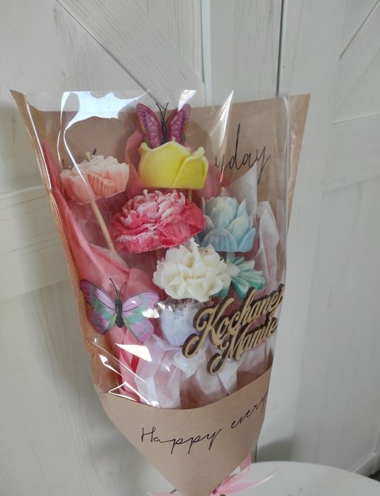 Bukiet świec sojowych Wiosna Flower box