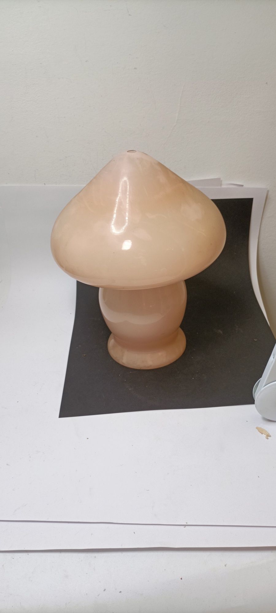 Piękny stary klosz szklany grzybek lampa design Bauhaus Mushroom