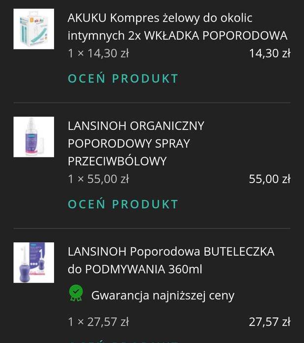 Zestaw poporodowy dla mamy