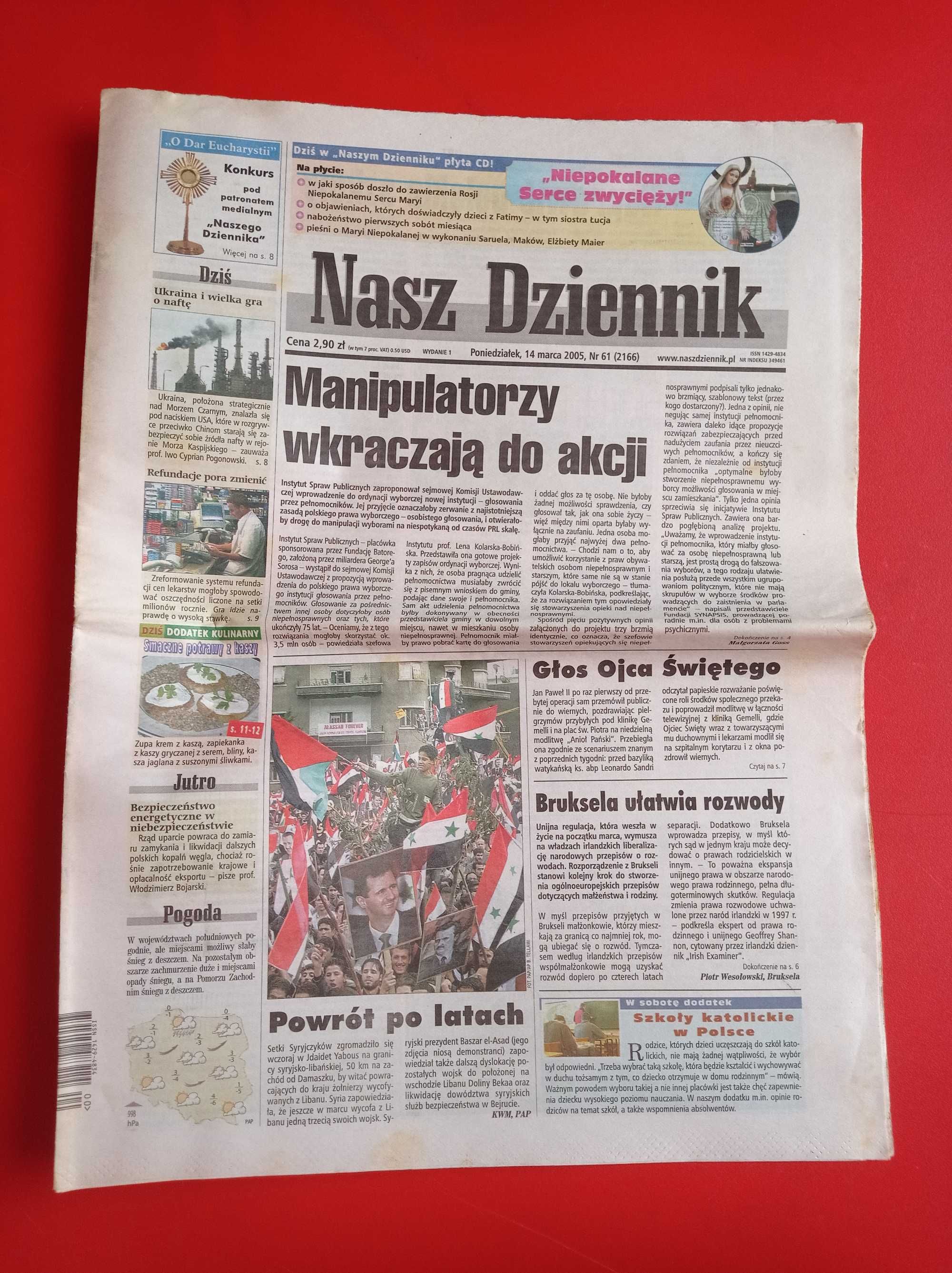 Nasz Dziennik, nr 61/2005, 14 marca 2005