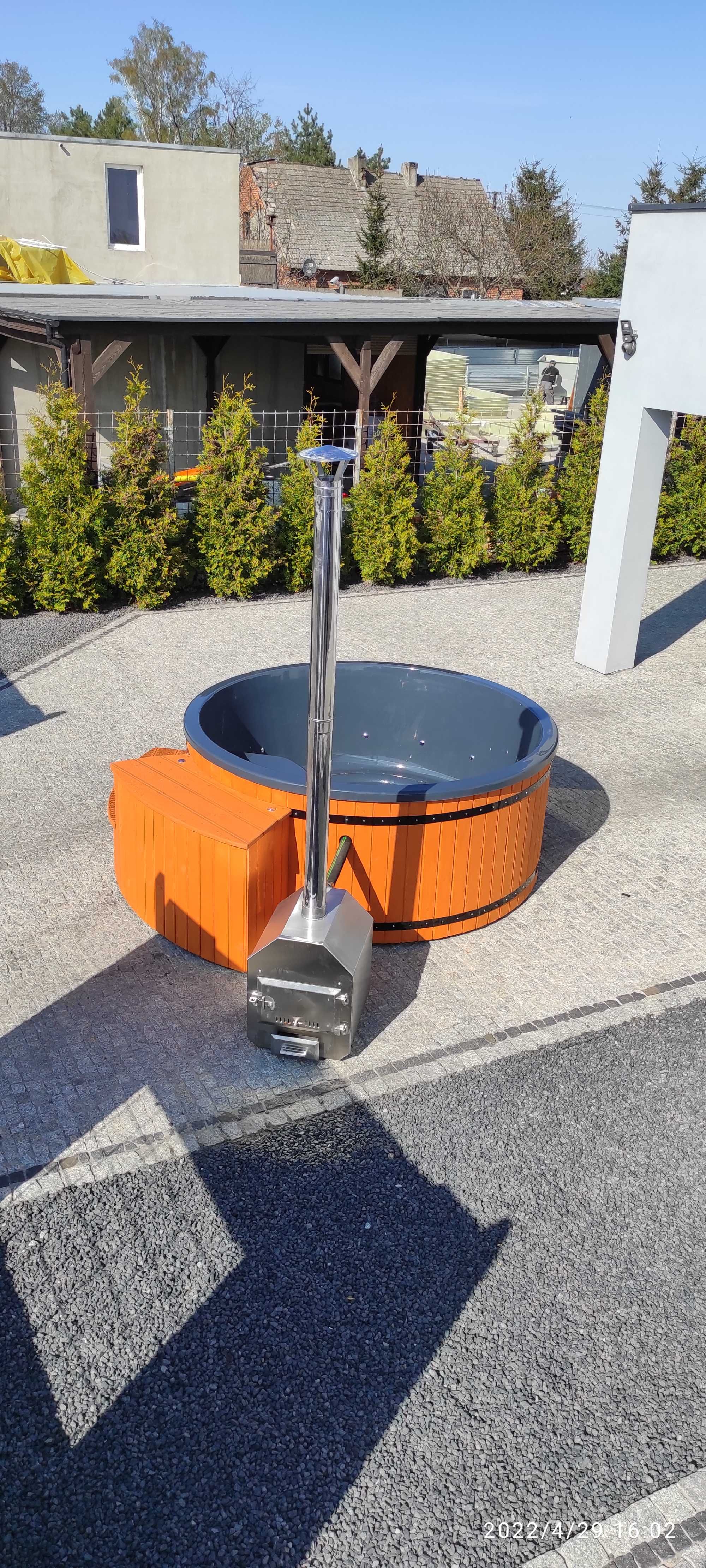 Duża balia do sauna ogrodowa jacuzzi basen LED pokrywa transportGRATIS