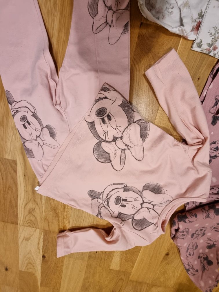 Zestaw 3 komplety Newbie kwiaty i Primark Disney 9/12 msc  80 cm