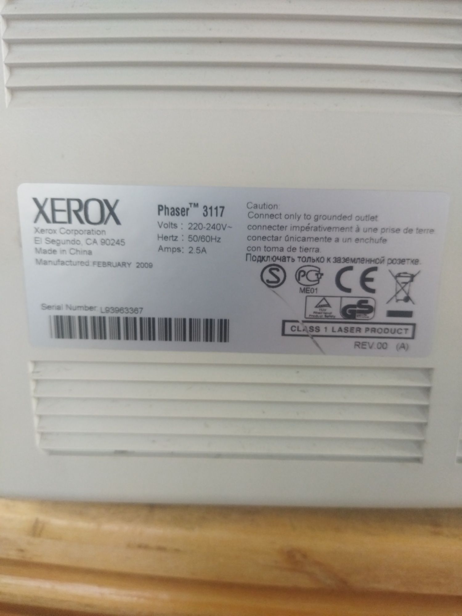 Принтер Xerox Phaser 3117