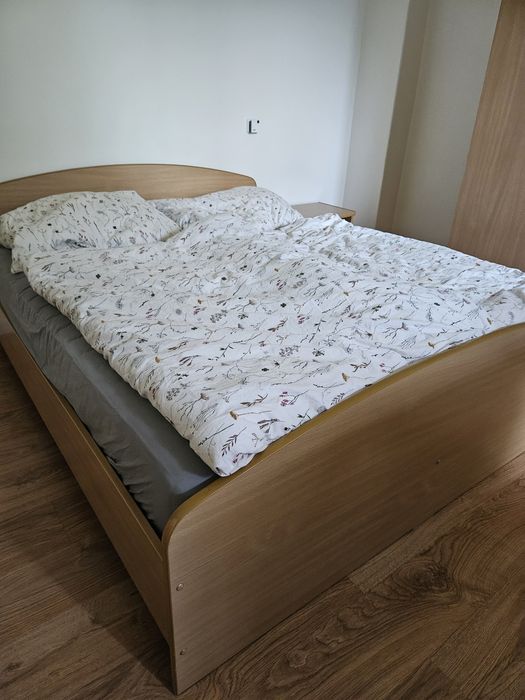 Zestaw mebli * sypialnia* łóżko, szafa,komoda * styl skandynawski* dąb