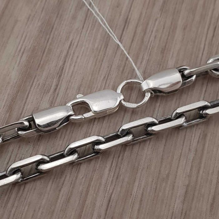 Чоловіча срібна цепочка якір. Ланцюжок якірного плетіння. Срібло 925