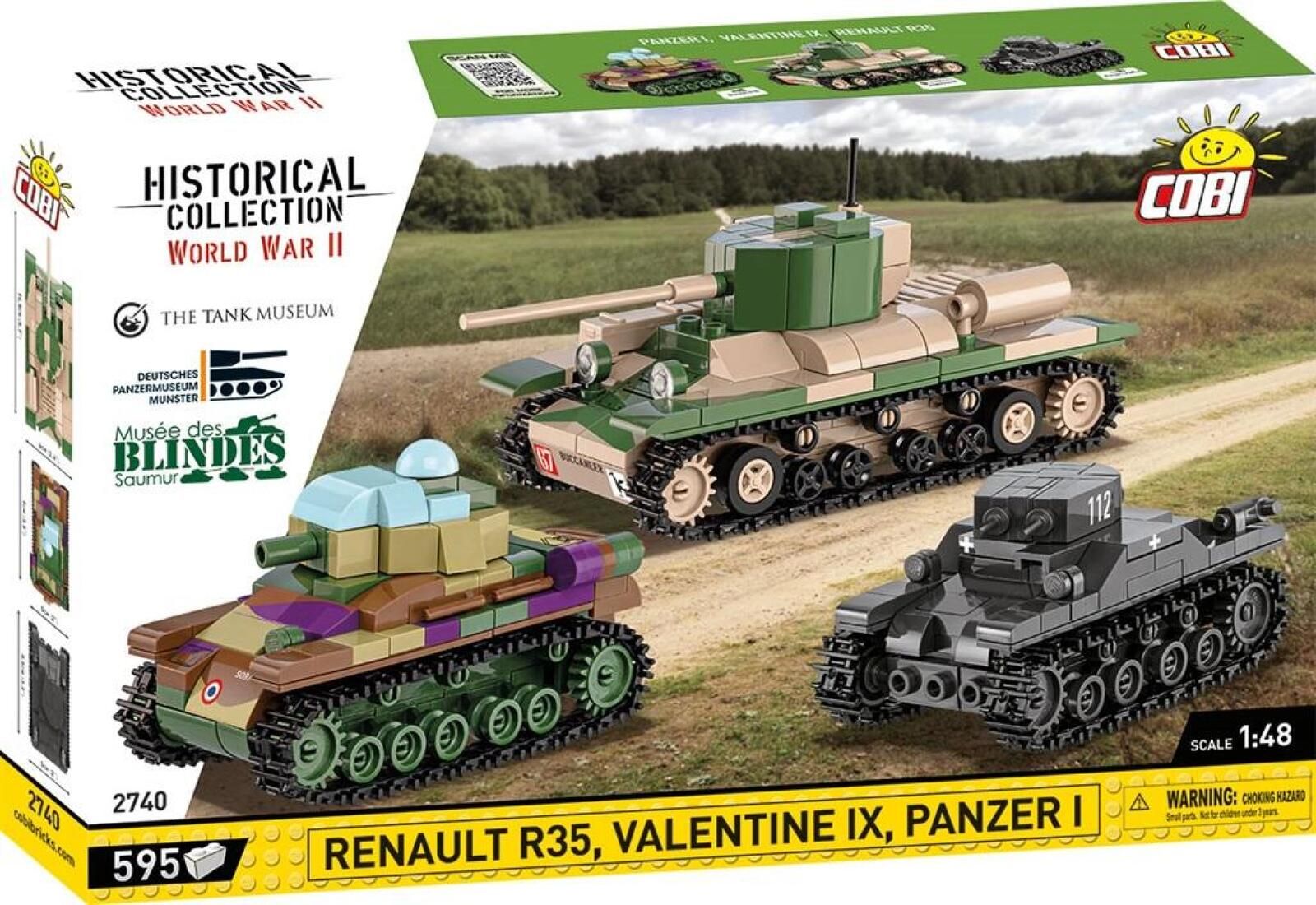 Historical Collection Renault R35,Valentine IX .. pudełko,451x293 mm