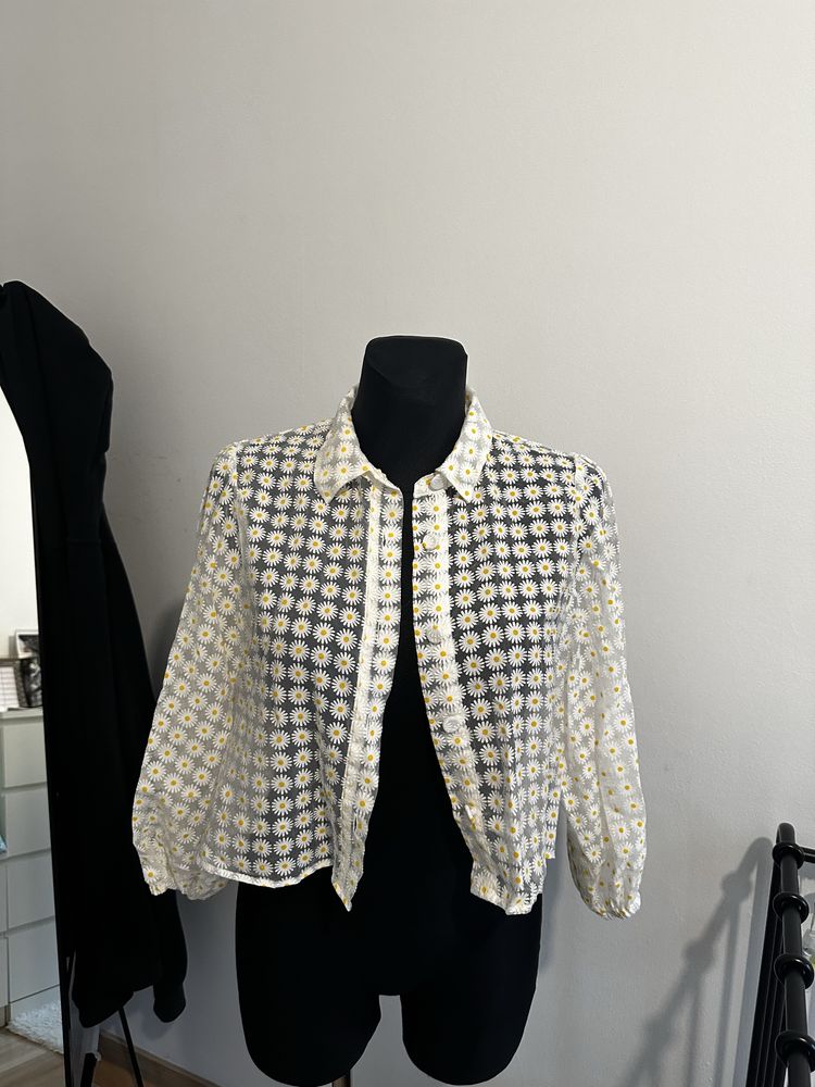 Koszula narzuta w kwiatki Zara XS/S