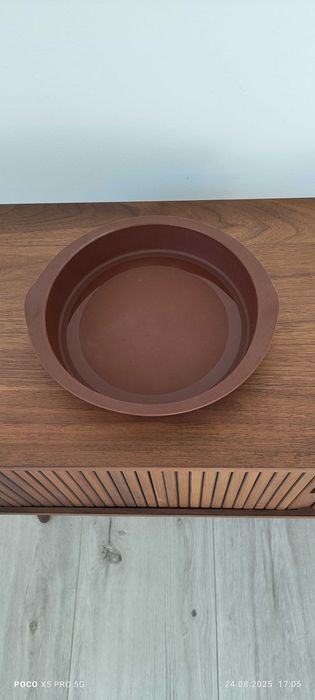 Tupperware forma silikonowa do ciasta okrągła brąz