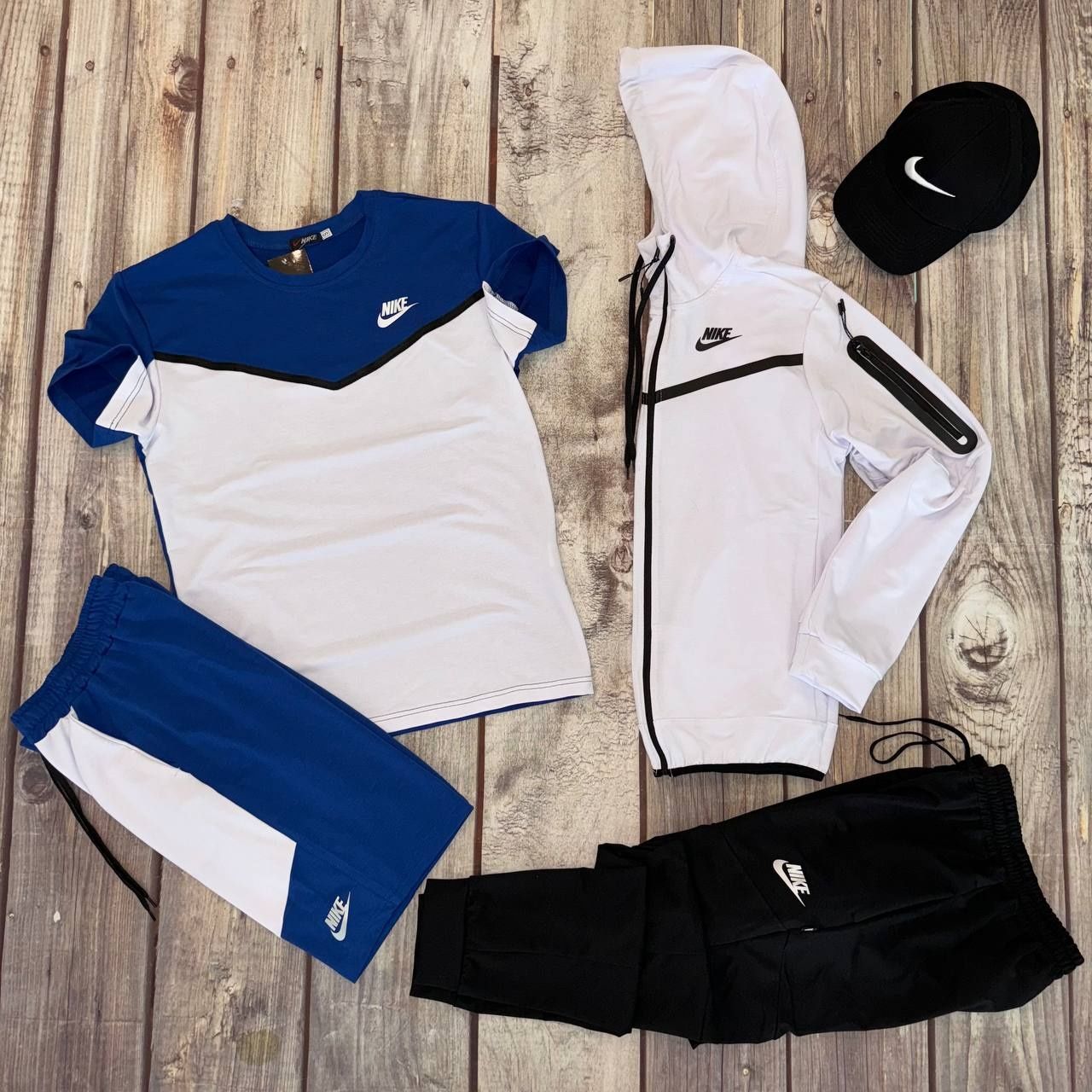 Набор весна літо Nike Tech Спортивний костюм футболка та шорти кепка