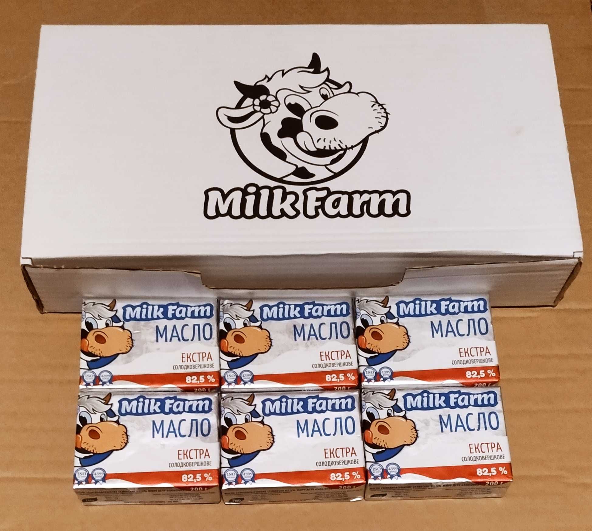 Масло сливочное БЕЗ ДОБАВОК TM Milk Farm 82,5; 72,5; Фасовка, монолит