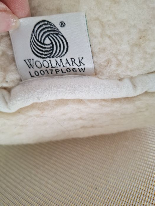 Wełniana poduszka pierze 55x35 wysoka gruba