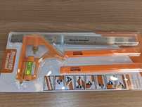 Y043 Kątownik Mierniczy Mecurate 12" 300mm Z Libellą i Rysikiem