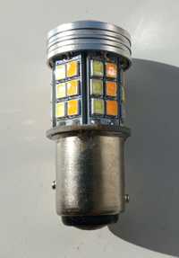 Двухкольорна  світодиодная лампа с цоколем BAY15d P21W/5