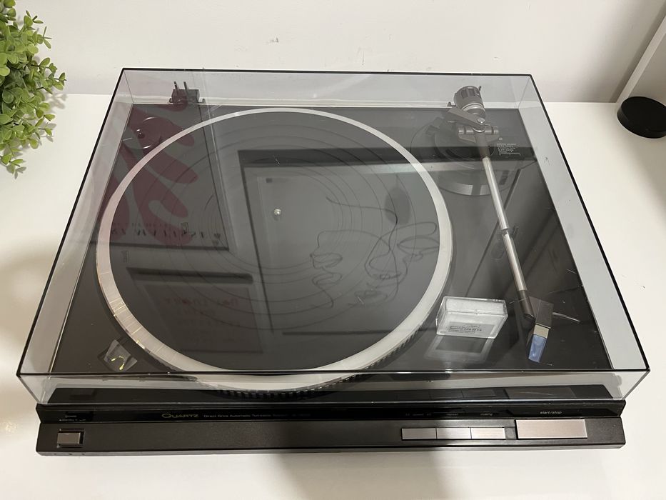 Gramofon Technics SL QD33 po serwisie, szampański i grafitowy