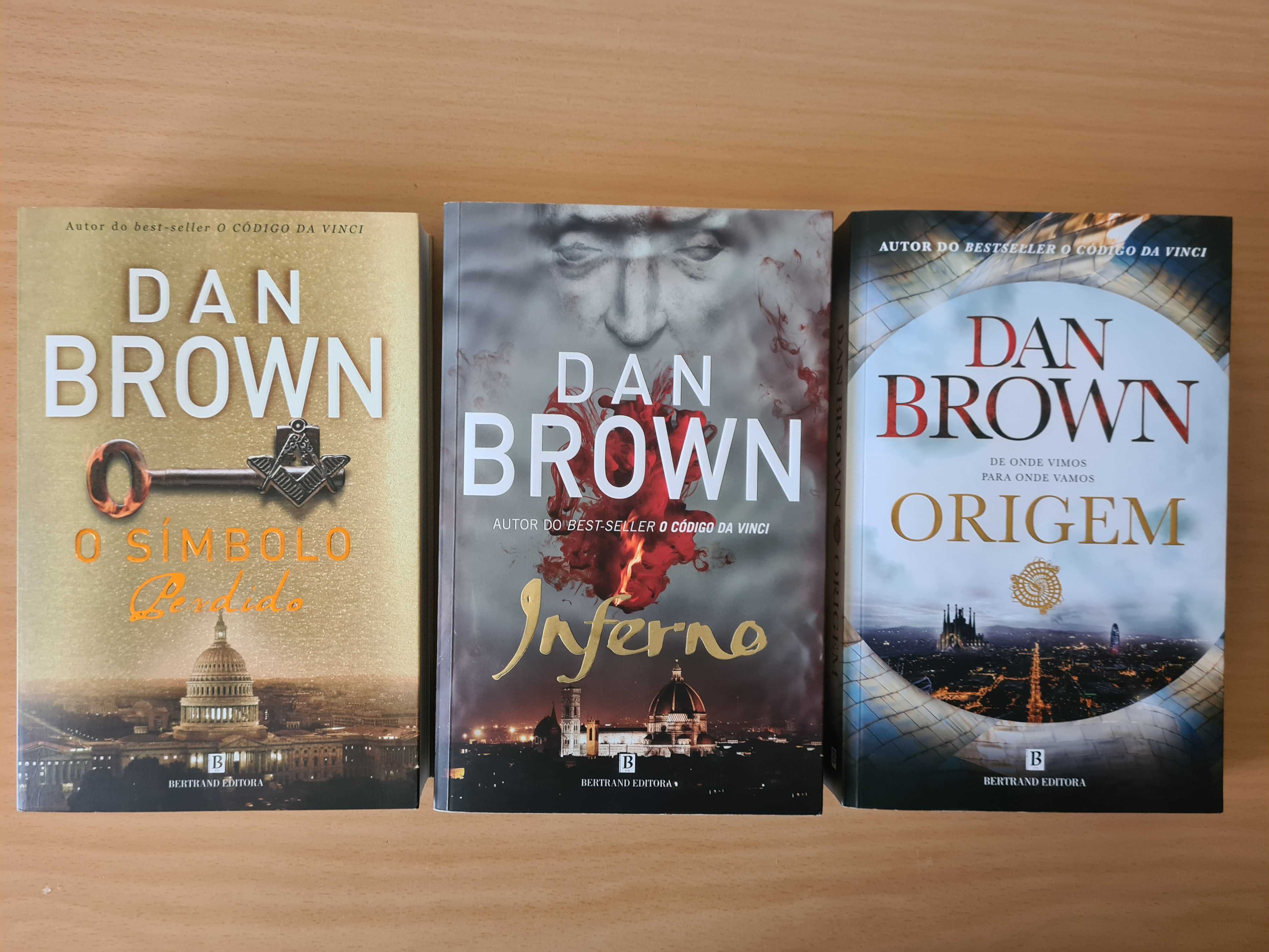 3 livros de Dan Brown novos