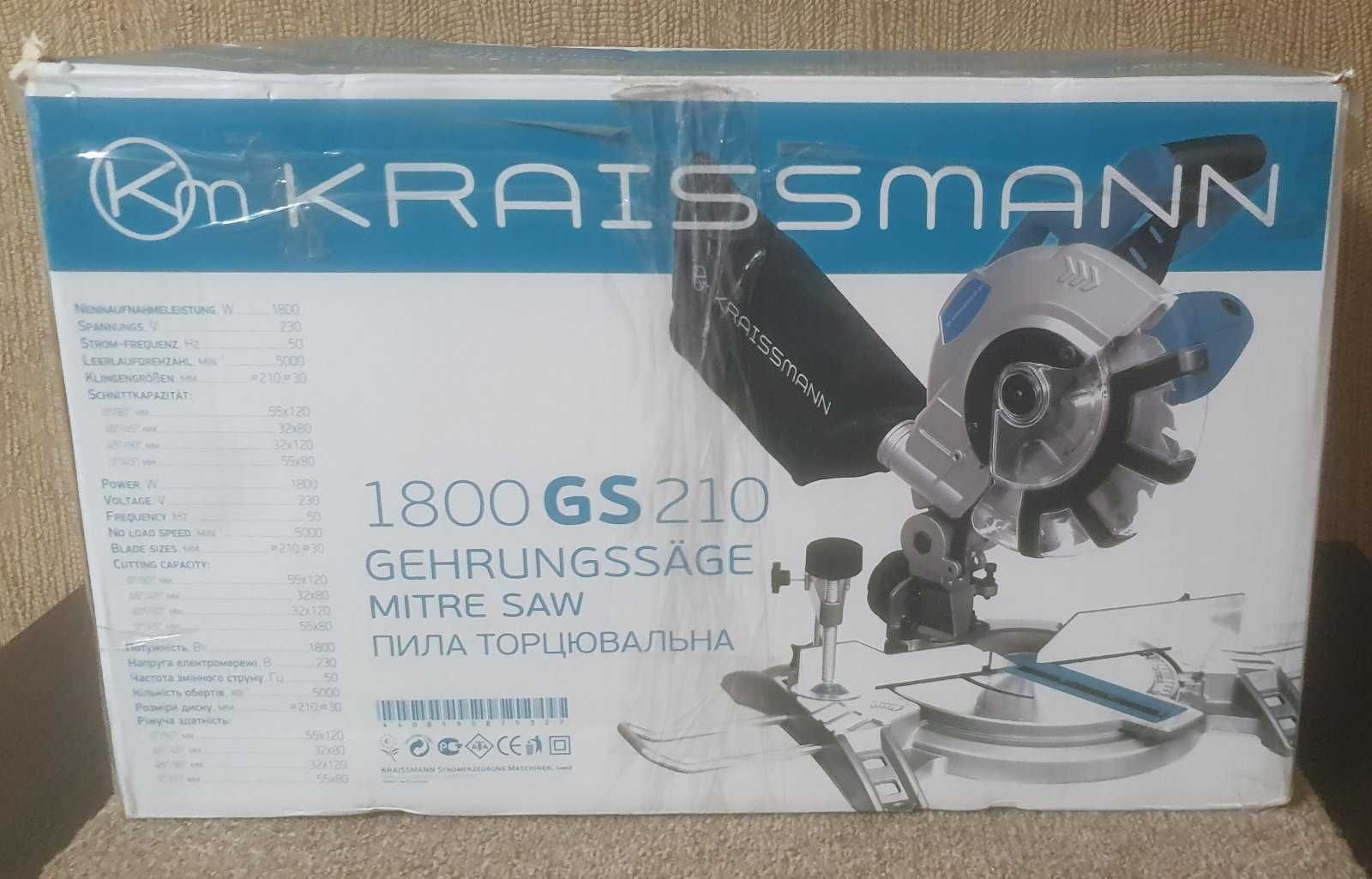 Пила торцовочная Kraissmann 1800 GS 210