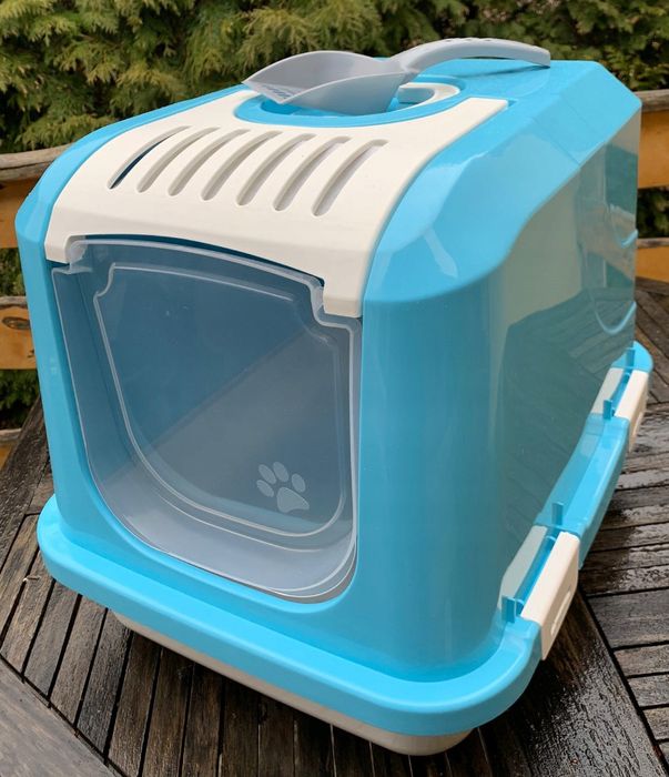 Kuweta dla kota NOWA zamknięta z filtrem elegancka + łopatka GRATIS