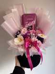 Box prezentowy , flower box mydlane kwiaty slodycze