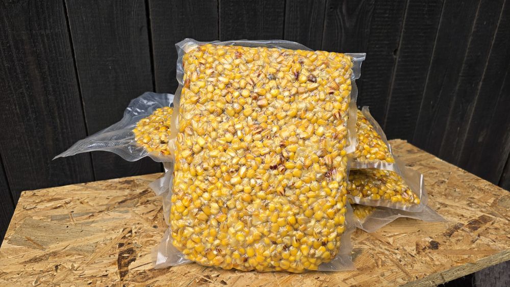 Zanęta Szwagier mówi że to pójdzie;) Kukurydza gotowana 1kg wysyłka