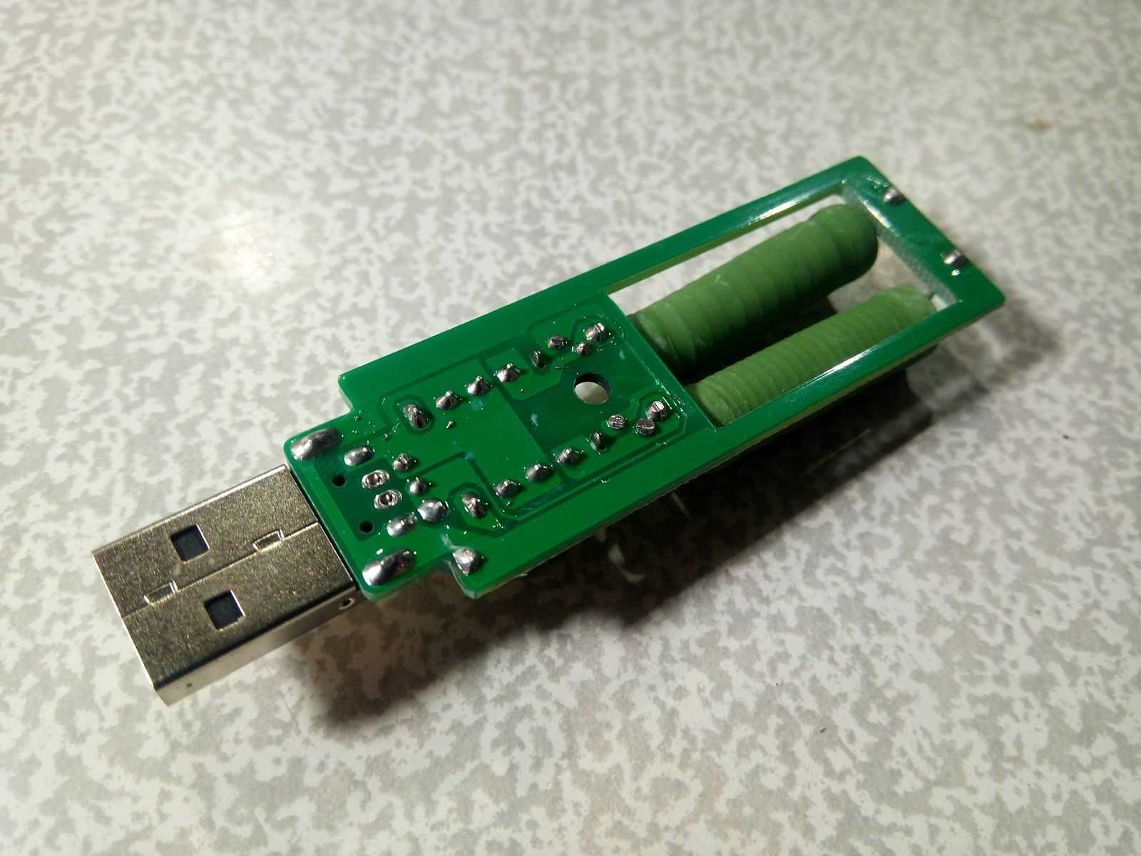 Нагрузка USB регулируемая 1-2А 1-2-3А для ЮСБ тестера нагрузочный