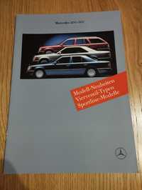 Prospekt katalog Mercedes Benz W124 sedan coupe kombi