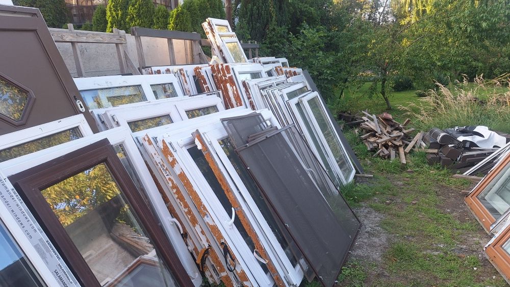 Okna PCV z demontażu, różne rozmiary