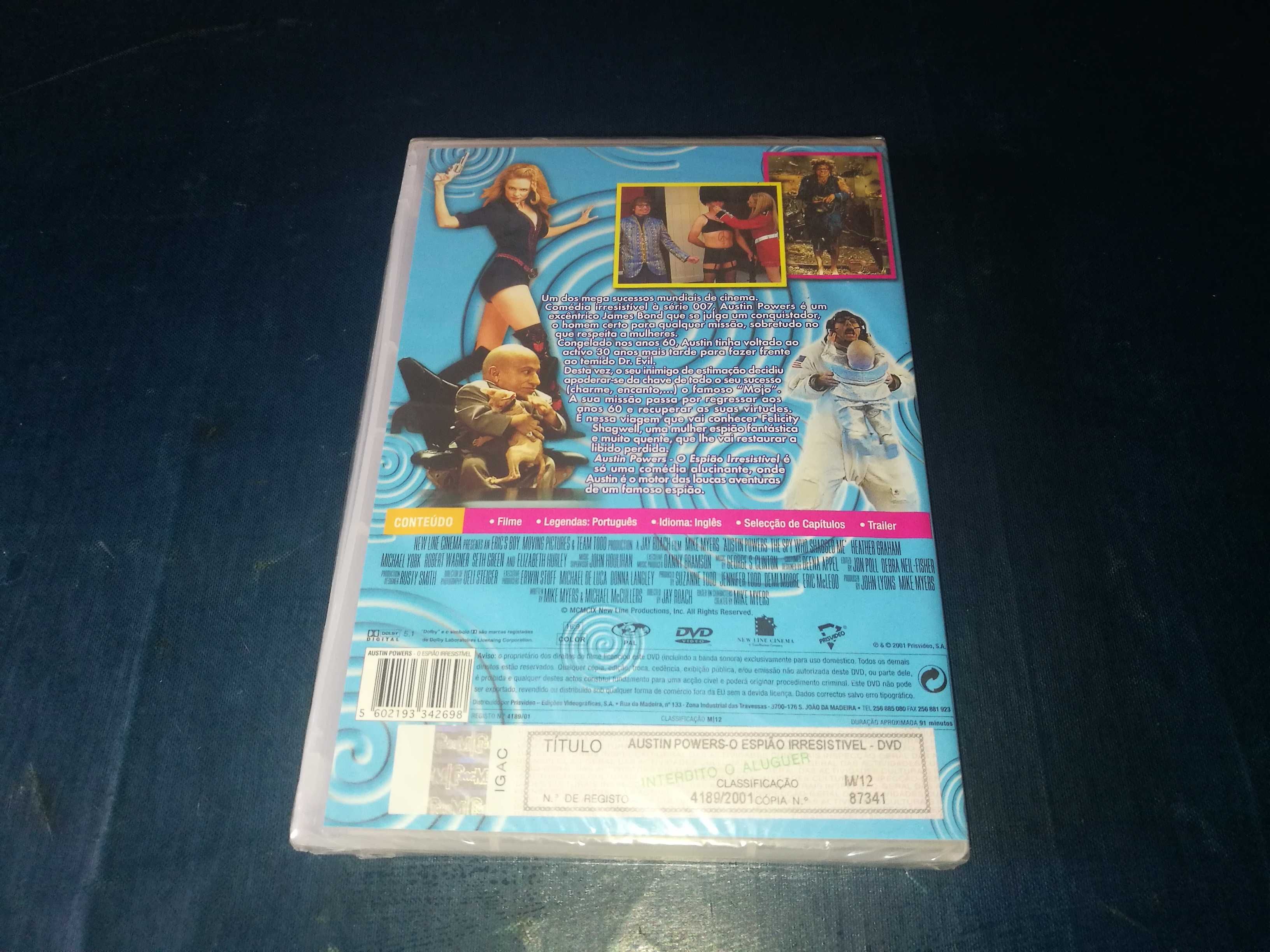 AUSTIN POWERS-O ESPIÃO IRRESISTIVEL	DVD NOVO (legendagem em Português)