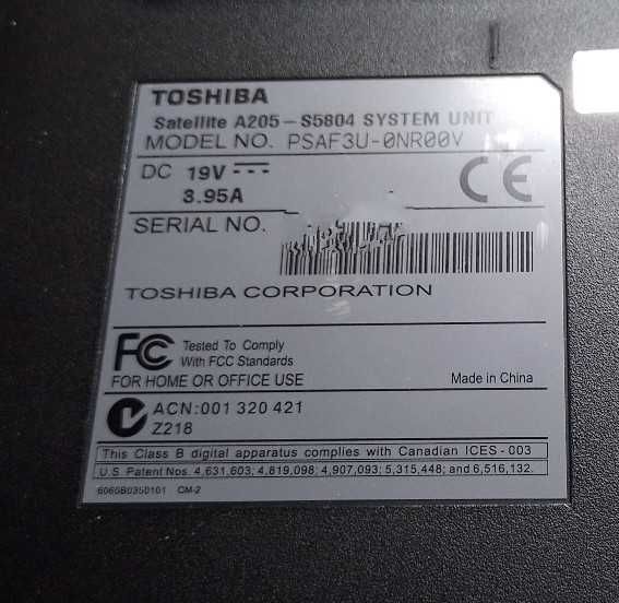 ноутбук Toshiba Satelite A205-S5804 робочий ,офіс - інтернет