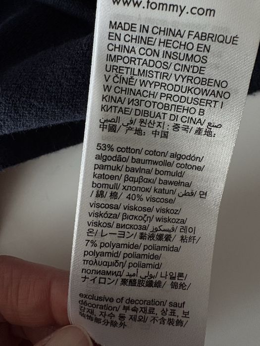 Granatowy golf Tommy Jeans M z wadą