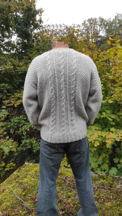 Sweter wełniany 100% wełna  b ciepły r Xl