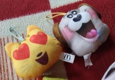 игрушка мягкая две набор кот и пес макдональдс 2-хсторонние подушечки