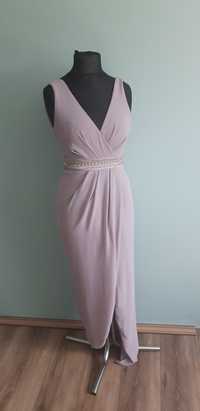 Maxi długa sukienka elegancka S 36