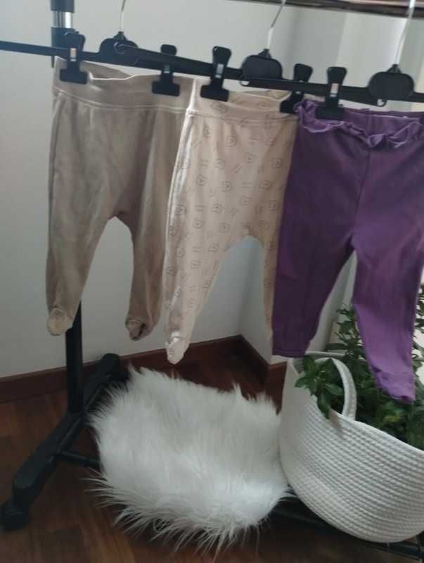 5 pak zestaw do spania 2 pajace i 3 półśpiochy r. 74 cm 6-9 MSC.