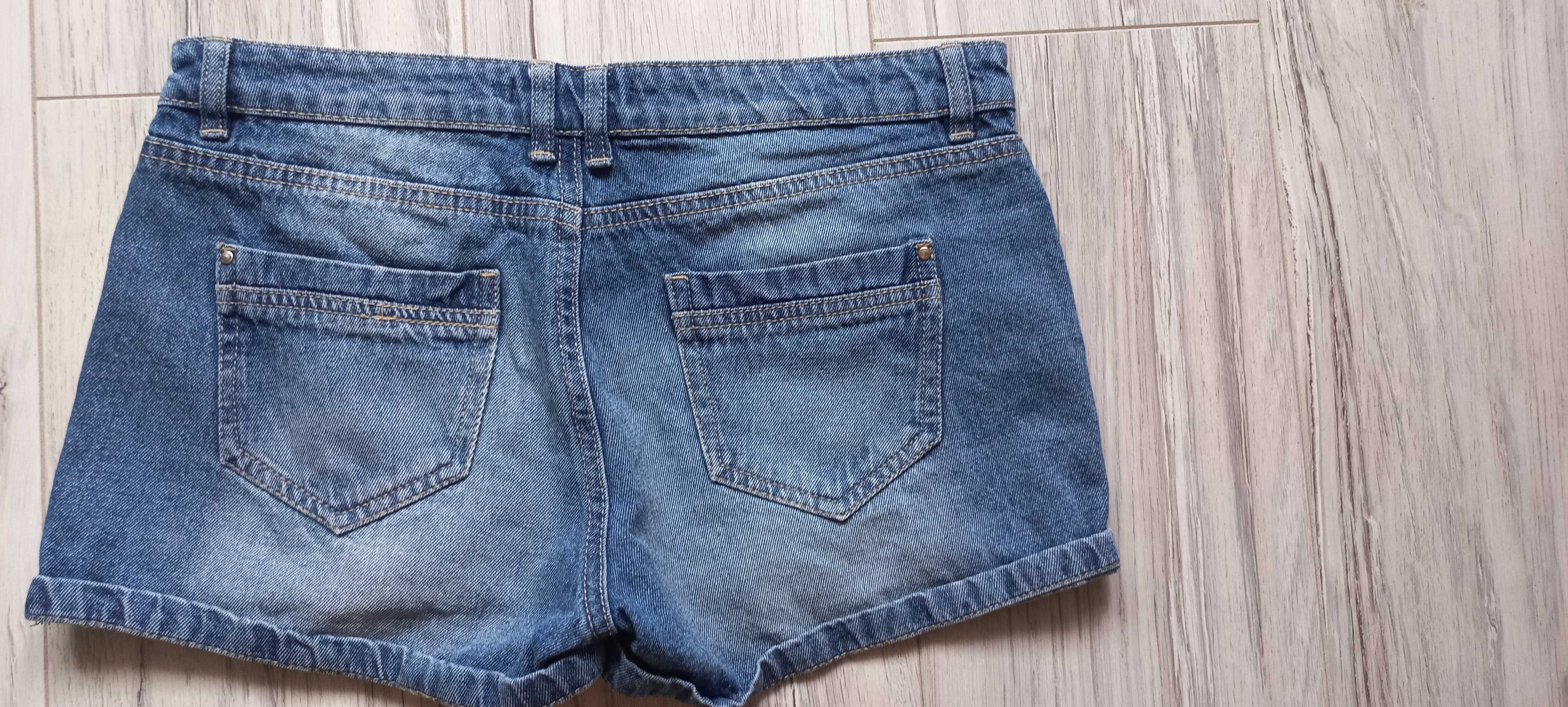 Krótkie spodenki damskie 2szt, dżinsowe po 35 zl,szorty, jeansowe , ro