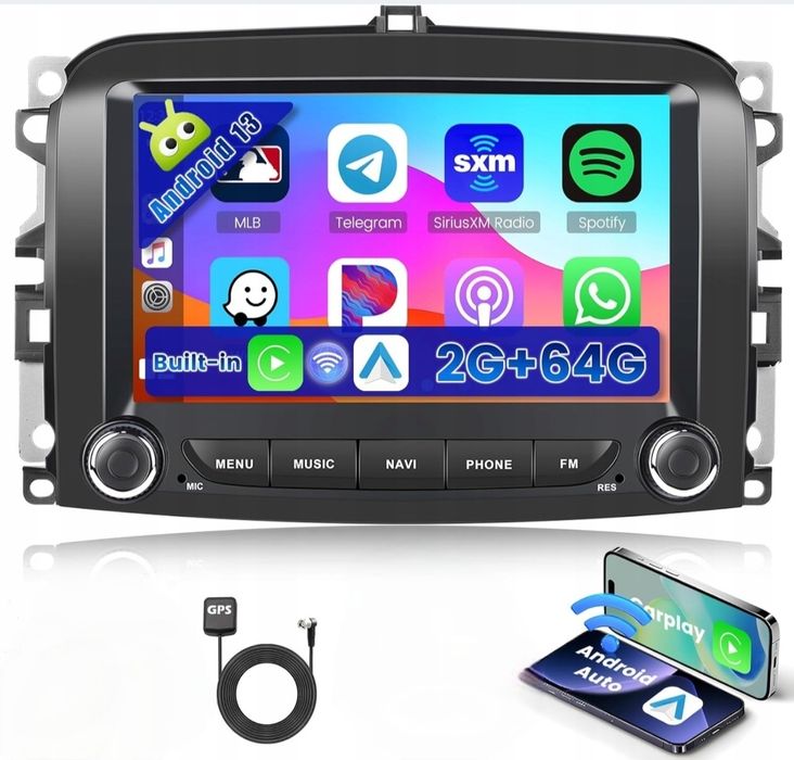 Radio 2+64GB Android 13 FIAT 500L 13r-19r Carplay Android Auto A70