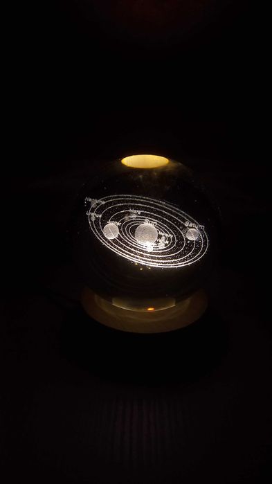 Світлодіодна кришталева куля, нічник, планети