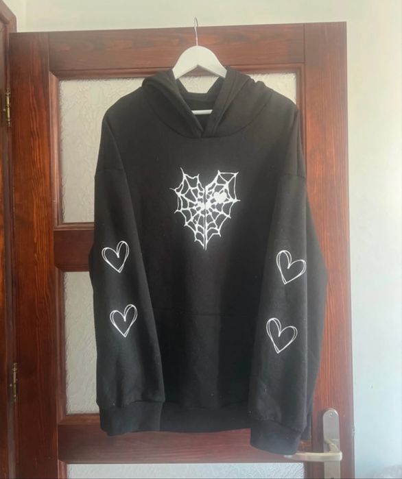 Bluza 4xl shein czarna z kapturem