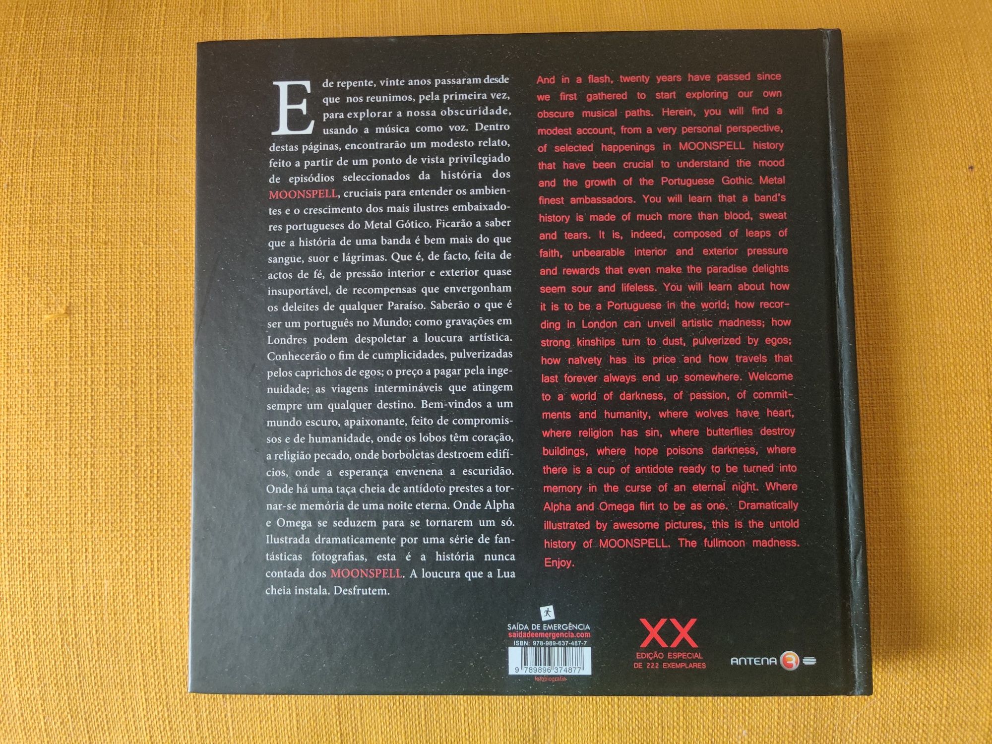 XX Moonspell 20 anos Edição Especial + Autógrafo