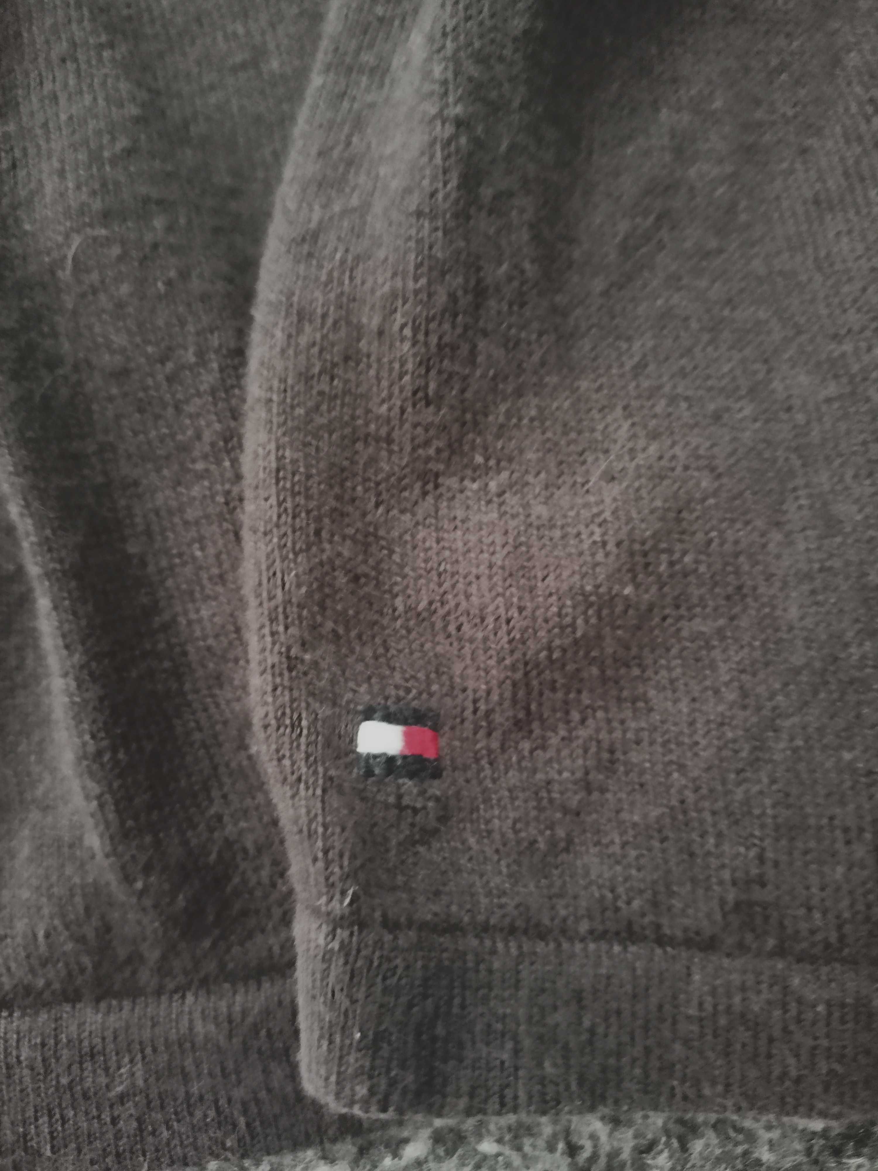 Sweter niezapinany Tommy Hilfiger, rozm. M, stan bdb, brązowy, damski
