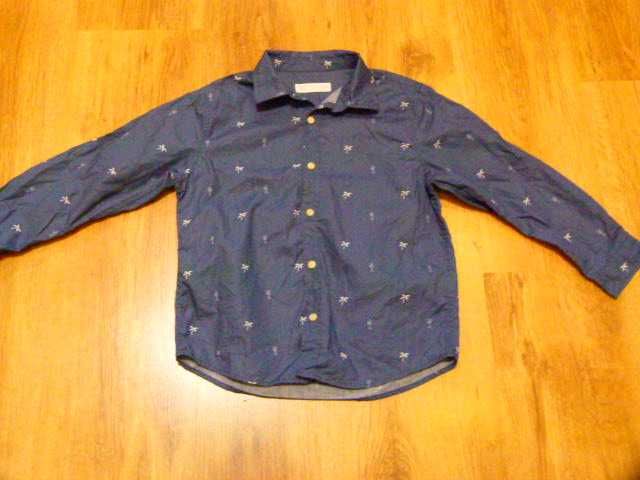 rozm 122 Zara koszula granatowa w palmy chłopięca