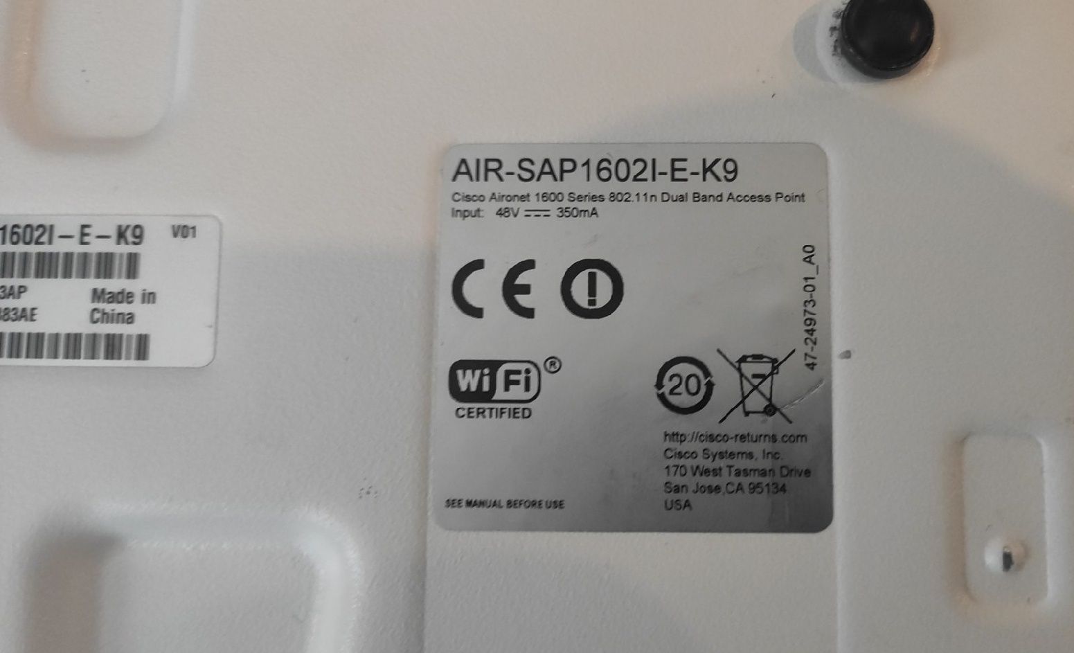 Cisco AIR-AP1141N-E-K9 oraz AIR-SAP1602I-E-K9