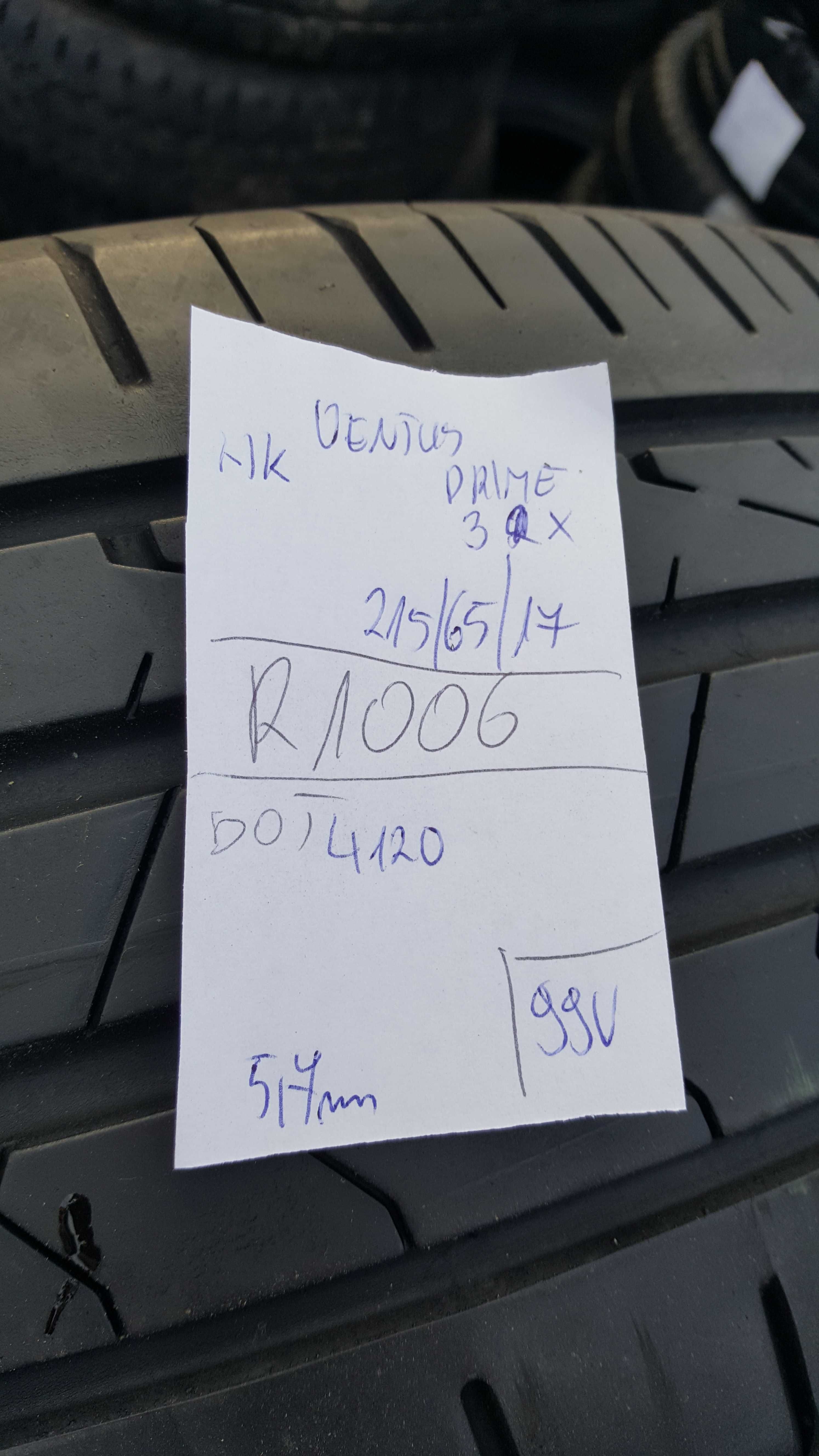 Hankook 215/65 r17 Ventus Prime 3 X /// 5,7mm!!! 2021r