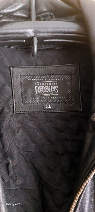 Кожаная мужская куртка  REDKINS  с тёплой подстежкой