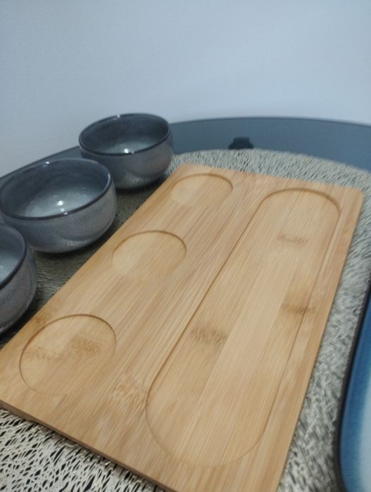 Patera (deska z miseczkami) do serwowania przekąsek, dipów,home&you