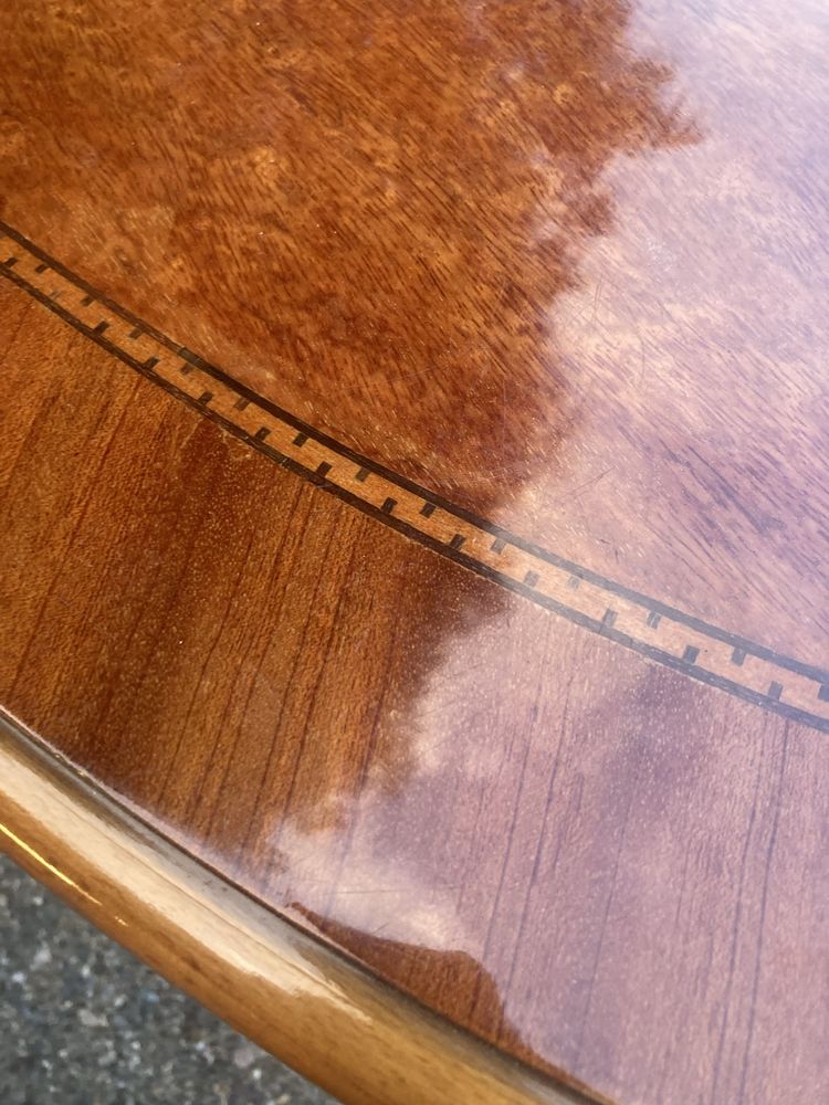 Stół owalny rozkladany antyk wysoki polysk