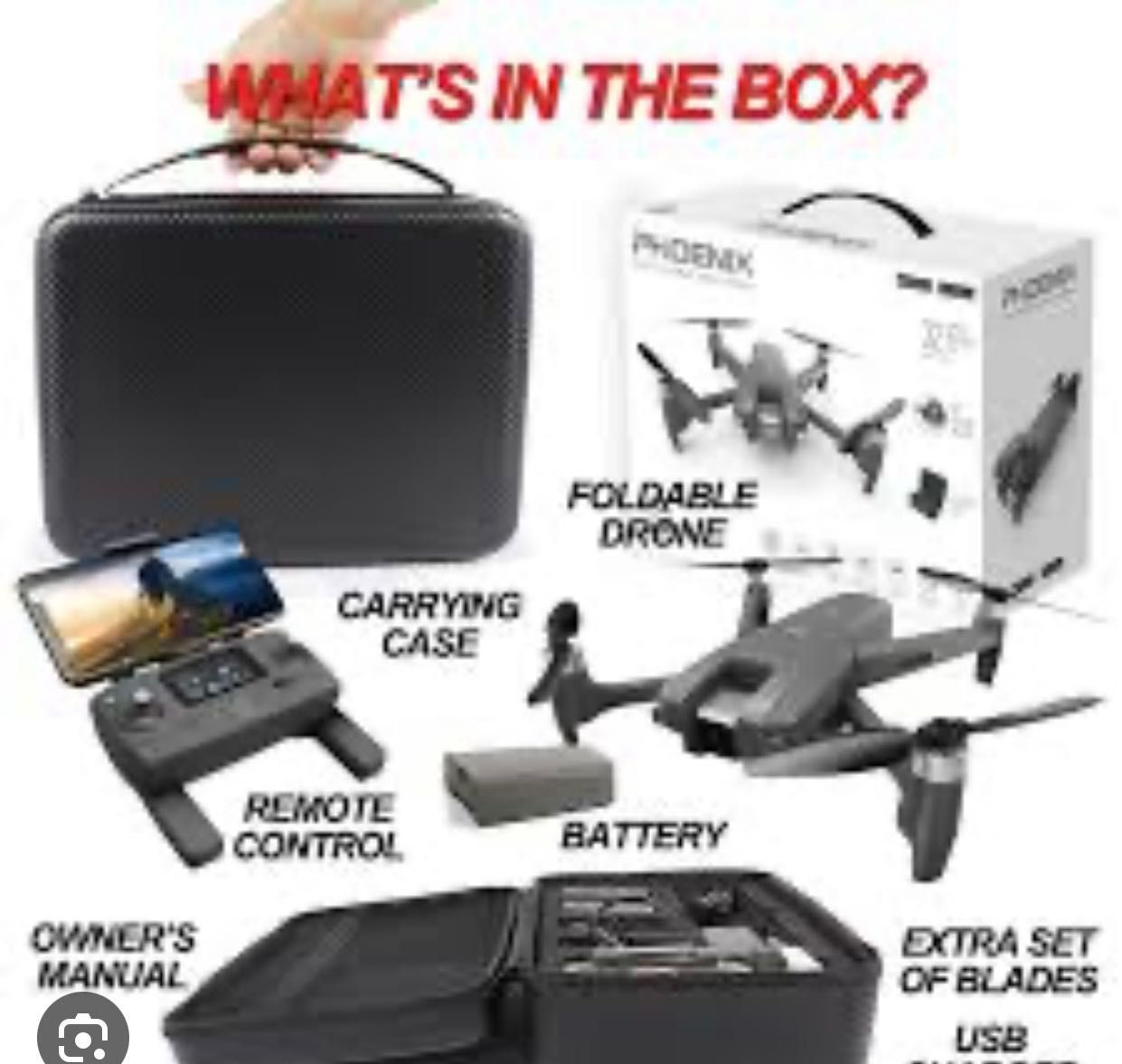 Vivitar VTI Phoenix Foldable Camera Drone, GPS , WiFi, Новий дрон