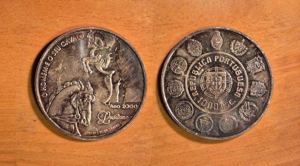 Moeda 1000 Escudos Prata 2000 – Cavalo Lusitano Comemorativa