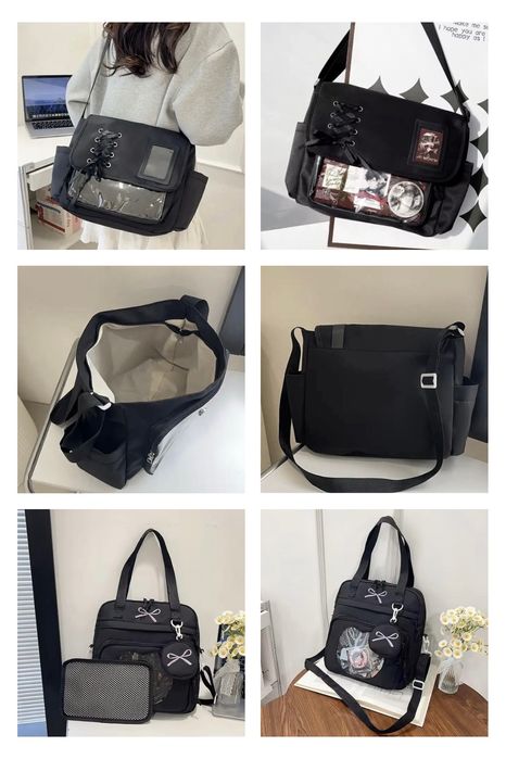 Сумка с прозрачным карманом, лентой , кошельком Ita bag японский стиль